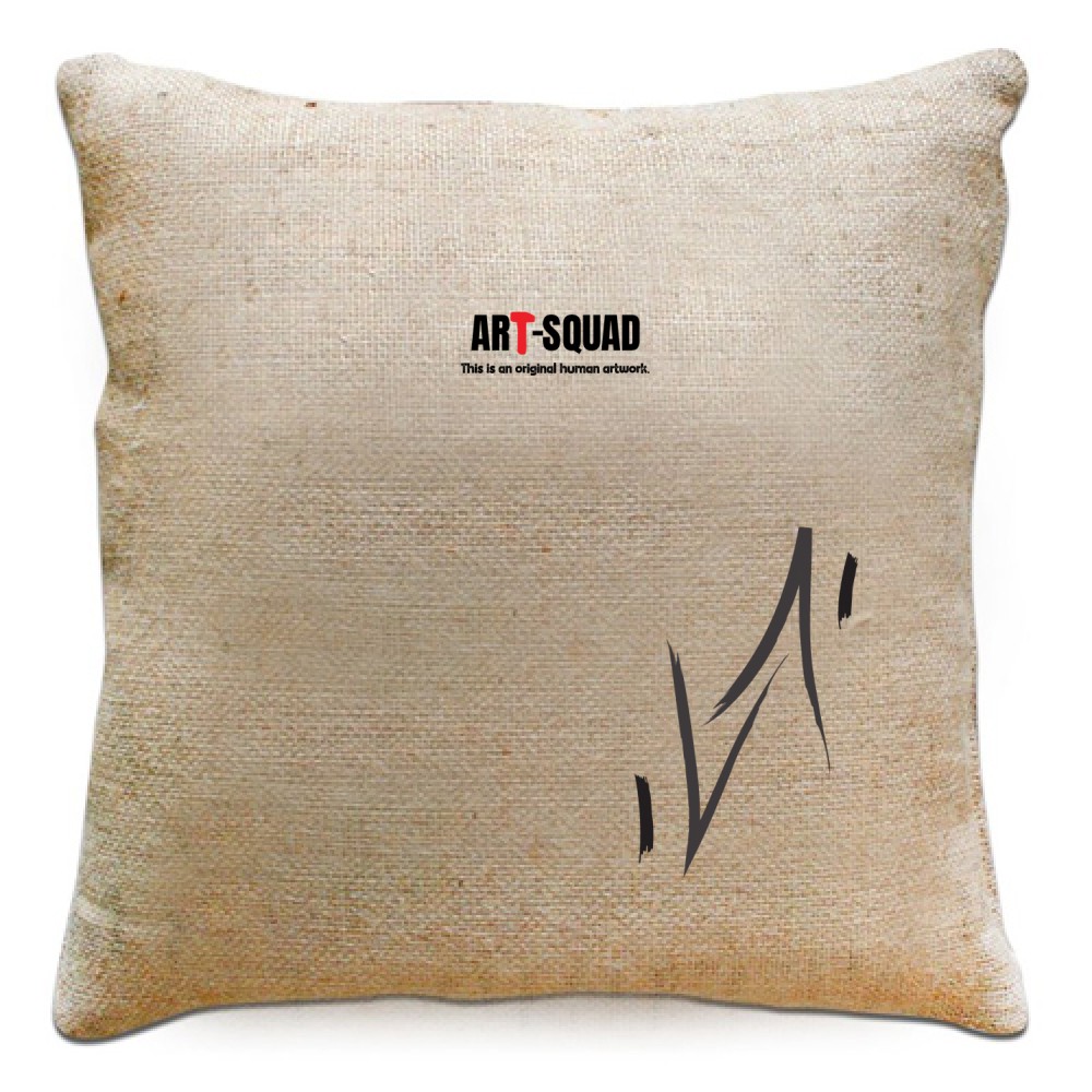 Afrikans Head - Vittoria Convertito - Jute Cushion - Image 2
