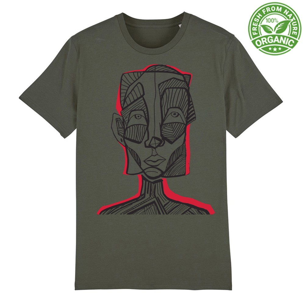 Afrikans Head - Vittoria Convertito - Organic T-Sh - Image 3